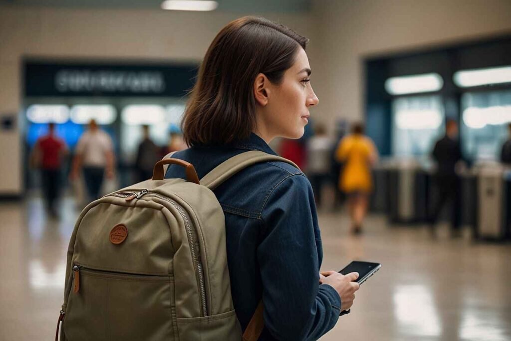 Safari Quill travel backpack for women with anti-theft lock and USB port